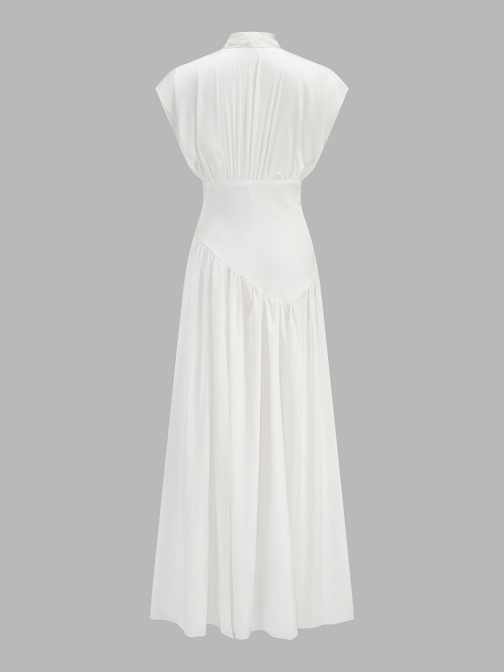Commense Deep V High Slit Satin Maxi Dress - Picture 5 of 12